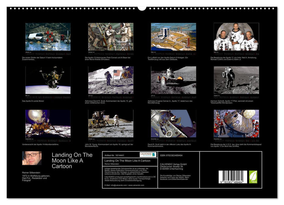 Landing On The Moon Like A Cartoon (CALVENDO Premium Wandkalender 2024)