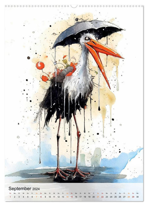 Einzigartig - dieser Storch (CALVENDO Premium Wandkalender 2024)
