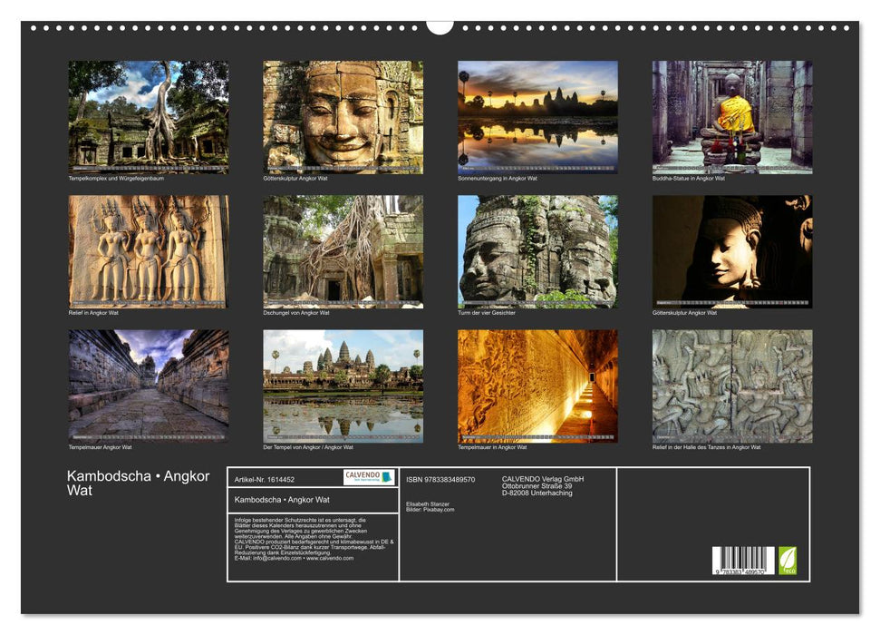 Kambodscha • Angkor Wat (CALVENDO Wandkalender 2024)