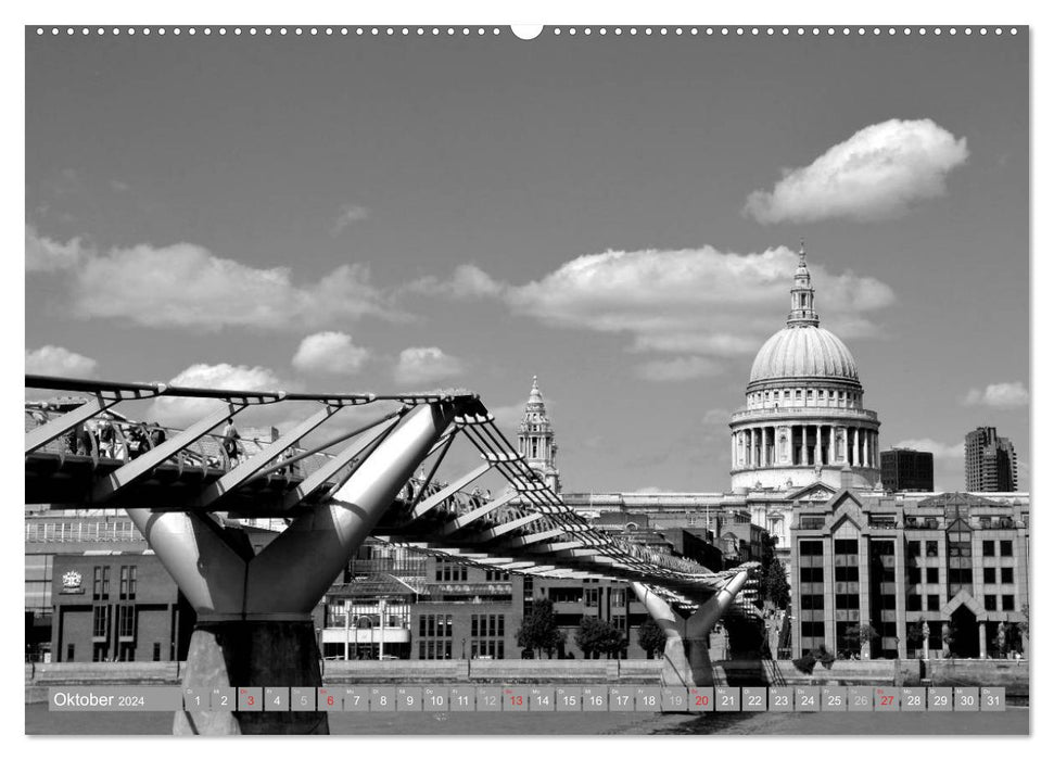 London in black and white (CALVENDO wall calendar 2024) 