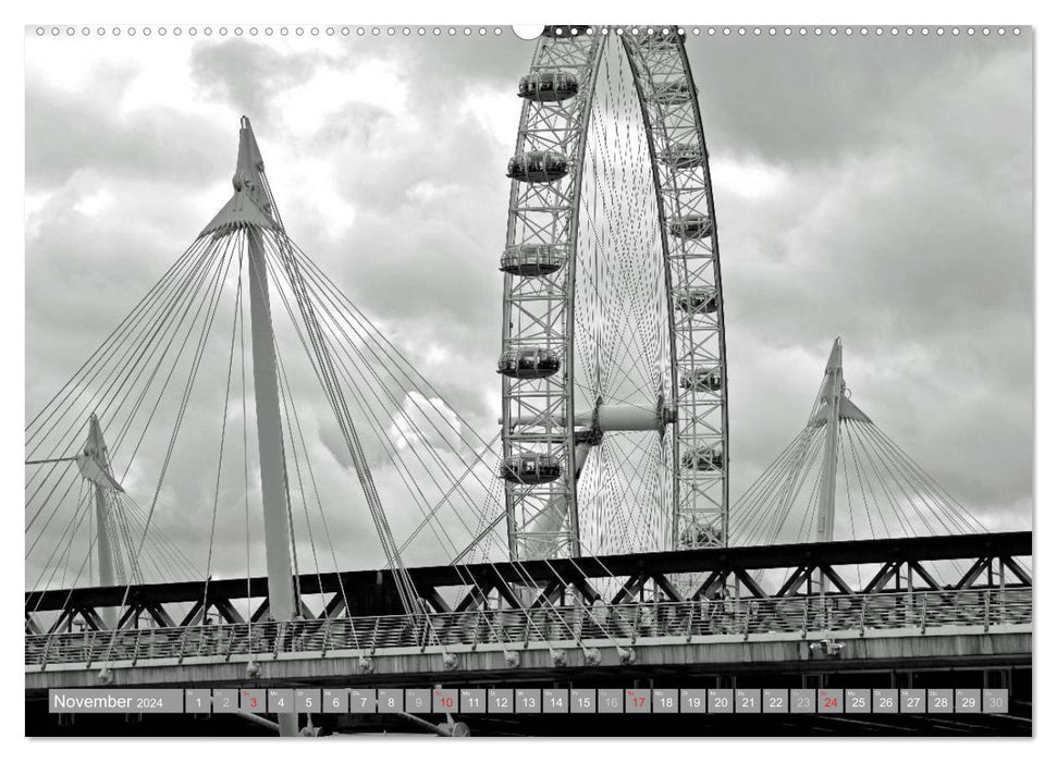 London in black and white (CALVENDO wall calendar 2024) 