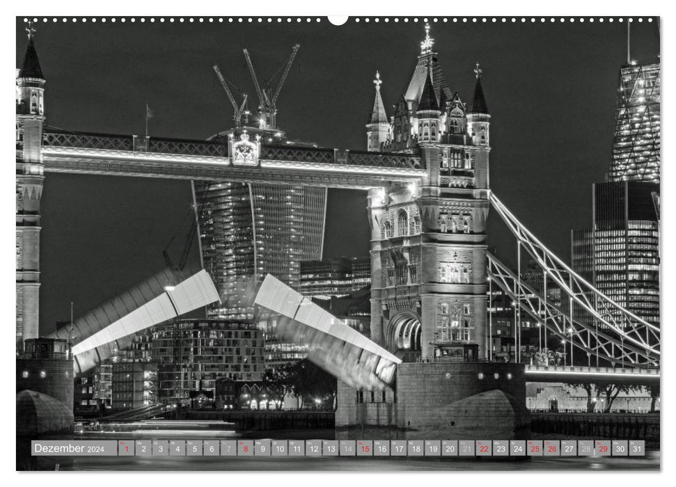 London in black and white (CALVENDO wall calendar 2024) 