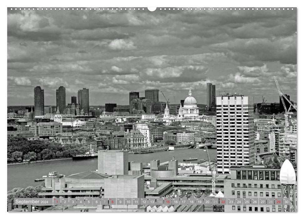 London in Schwarz-Weiß (CALVENDO Wandkalender 2024)