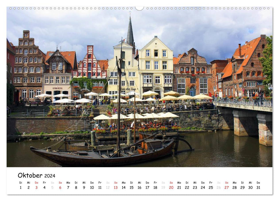 Lüneburg - city of gables and half-timbered houses (CALVENDO wall calendar 2024) 