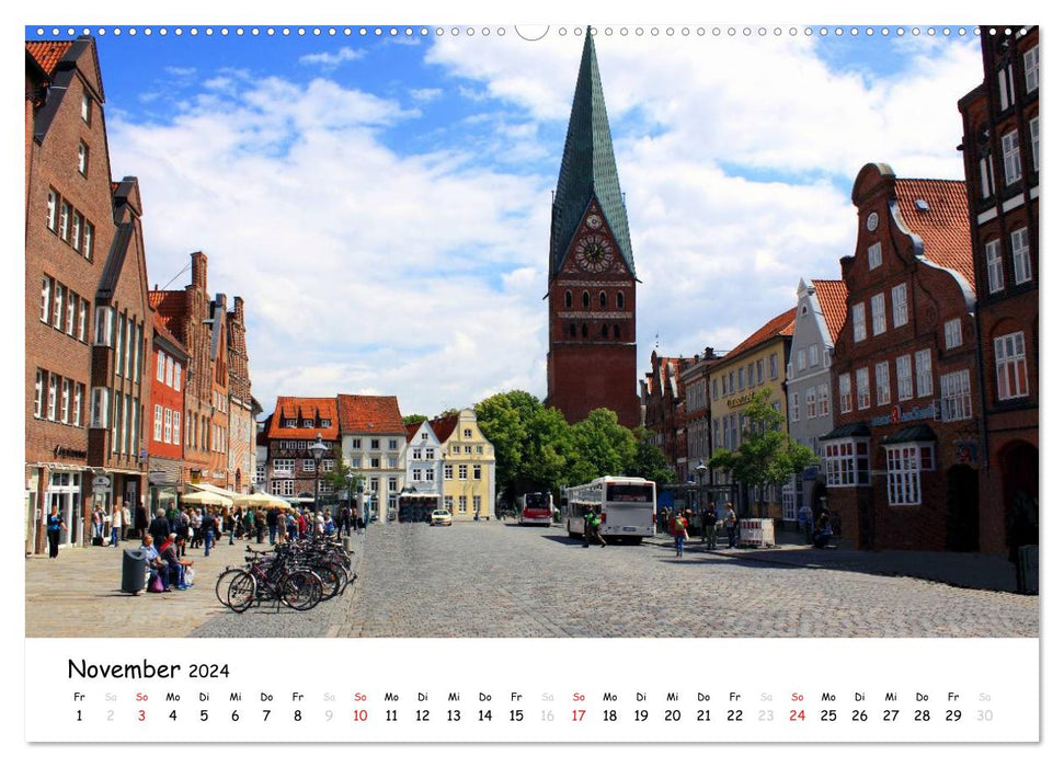 Lüneburg - city of gables and half-timbered houses (CALVENDO wall calendar 2024) 