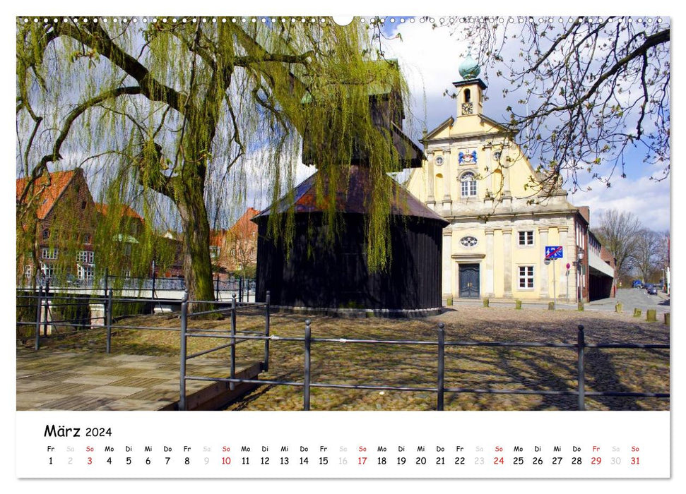 Lunebourg - ville aux pignons et aux maisons à colombages (calendrier mural CALVENDO 2024) 