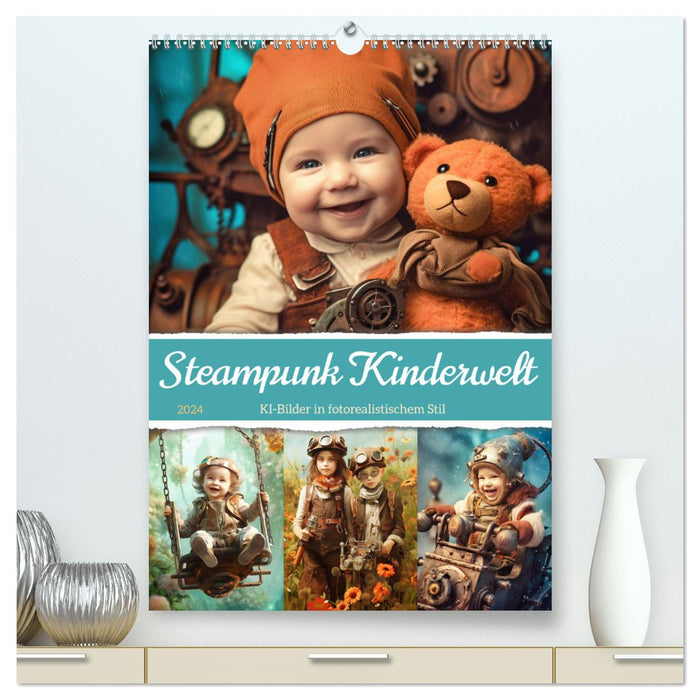 Le monde des enfants Steampunk (Calvendo Premium Calendrier mural 2024) 