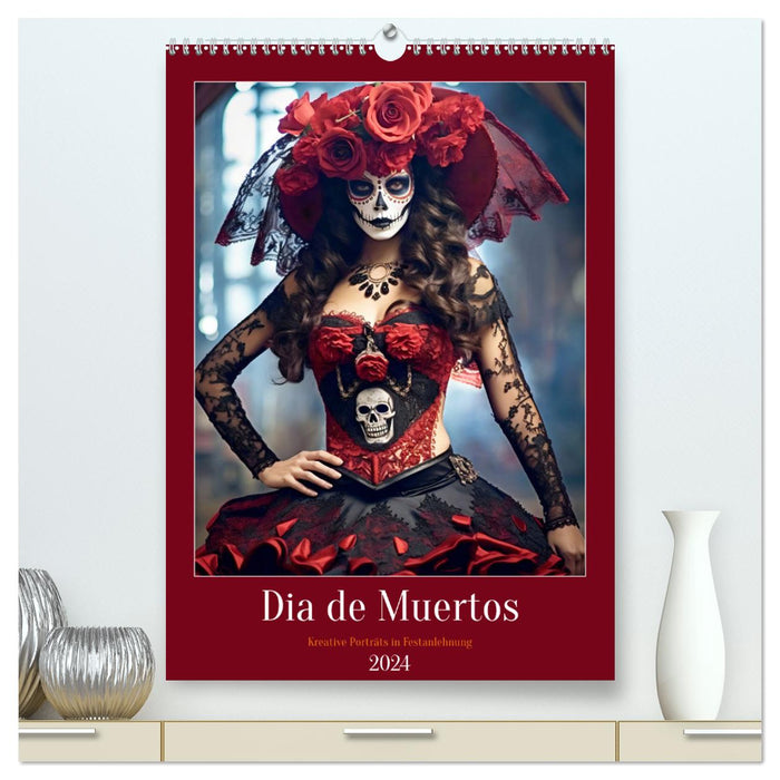 Dia de Muertos Kreative Porträts in Festanlehnung (CALVENDO Premium Wandkalender 2024)