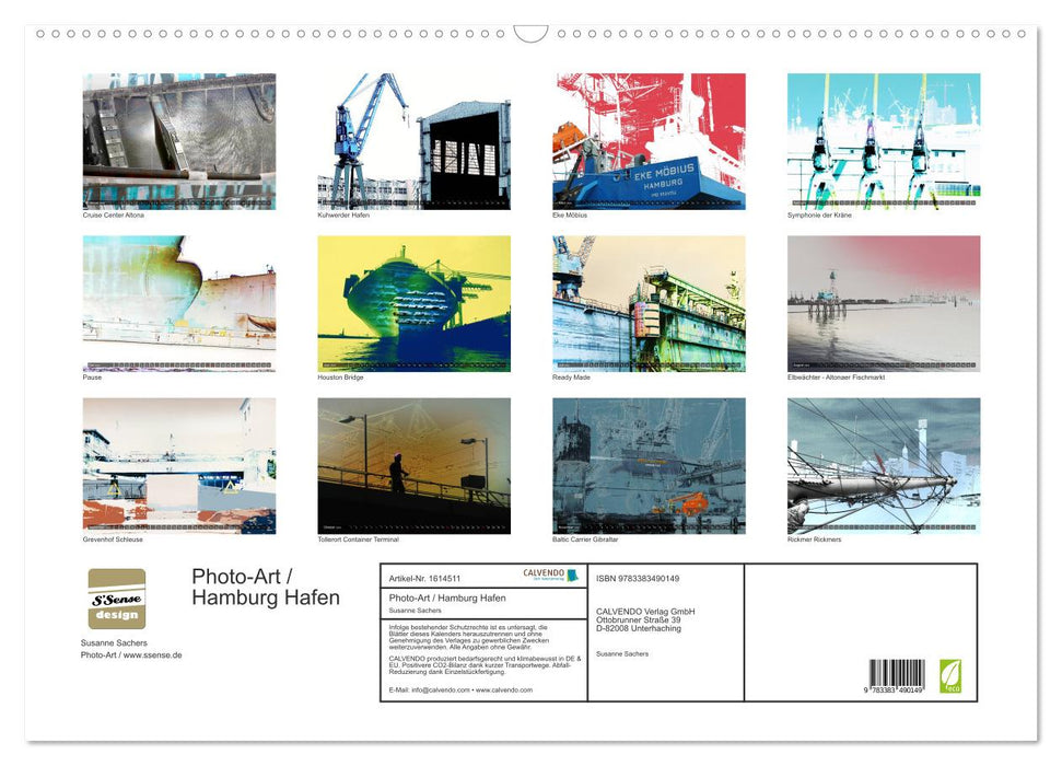 Photo-Art / Hamburg Harbor (CALVENDO wall calendar 2024) 
