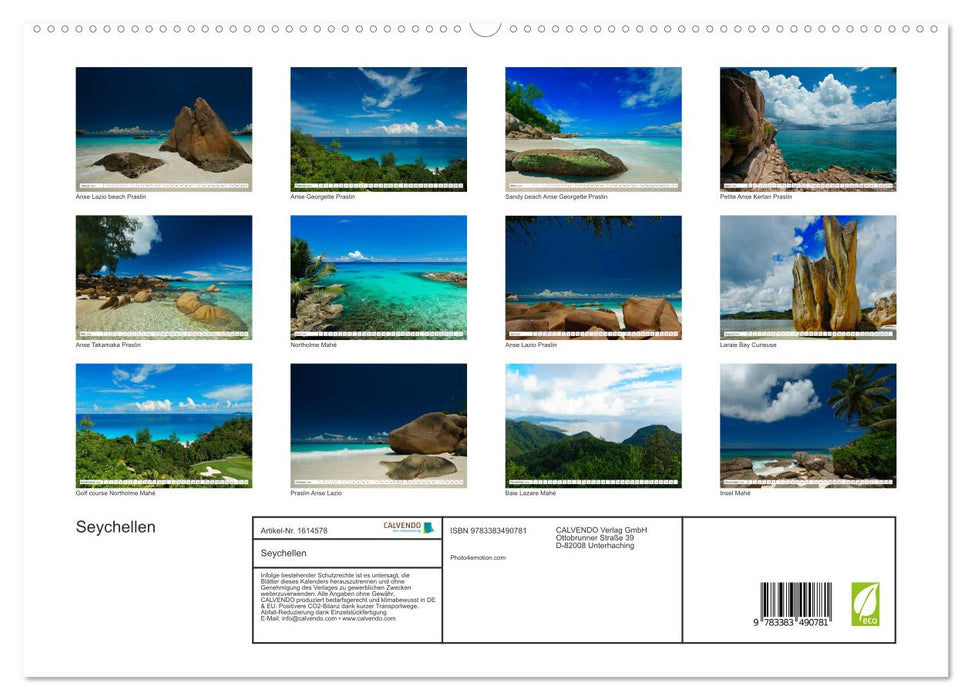 Seychelles - Un dernier paradis sur terre (Calendrier mural CALVENDO Premium 2024) 
