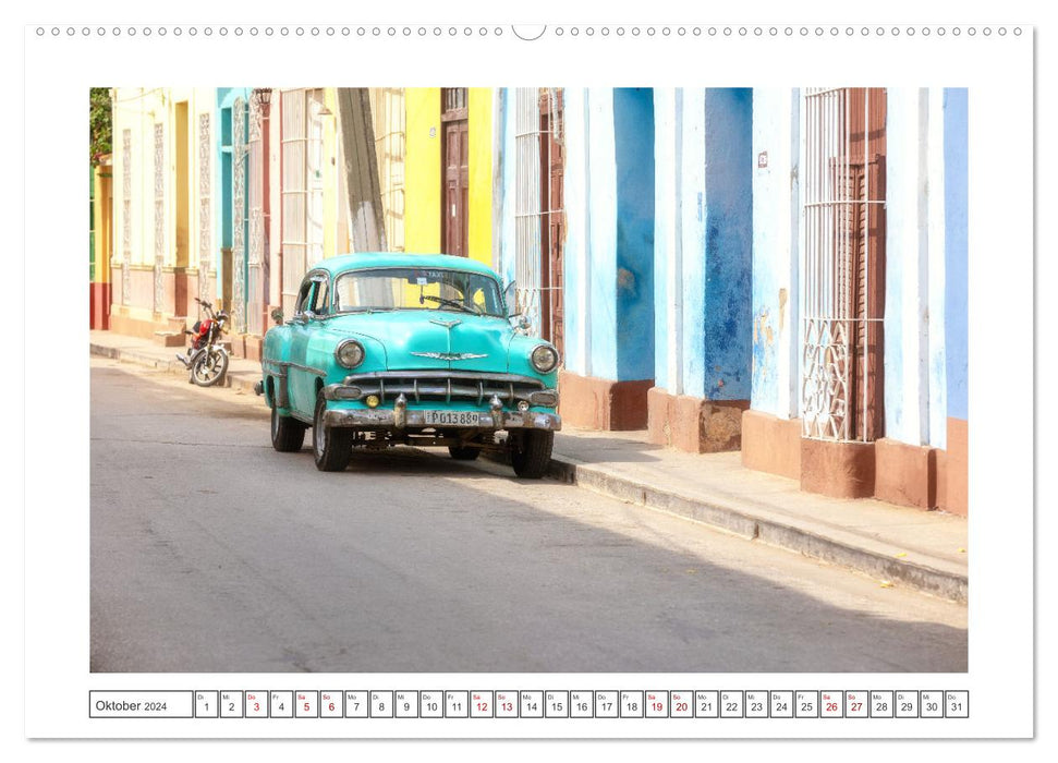 Légendes américaines dans les rues de Cuba (Calendrier mural CALVENDO Premium 2024) 