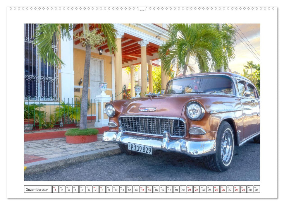 Légendes américaines dans les rues de Cuba (Calendrier mural CALVENDO Premium 2024) 