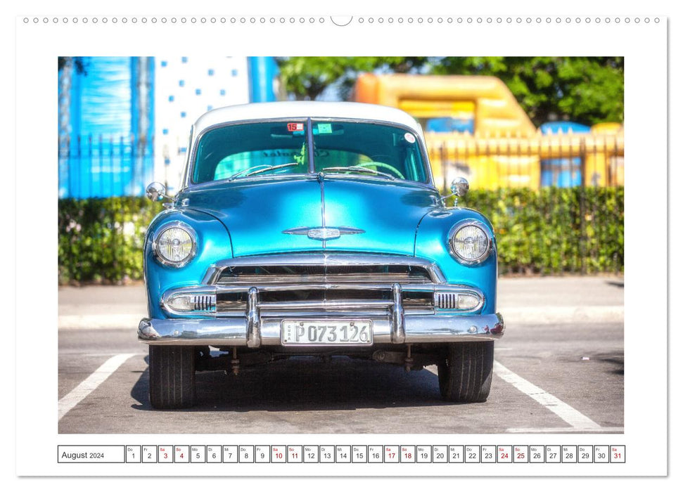 Légendes américaines dans les rues de Cuba (Calendrier mural CALVENDO Premium 2024) 