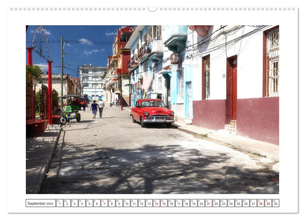 Légendes américaines dans les rues de Cuba (Calendrier mural CALVENDO Premium 2024) 