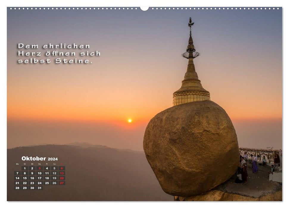 BUDDHAS WEISHEITEN - Balsam für die Seele (CALVENDO Premium Wandkalender 2024)