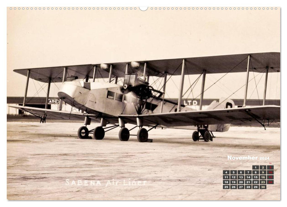 Biplane discovered on historical postcards (CALVENDO wall calendar 2024) 