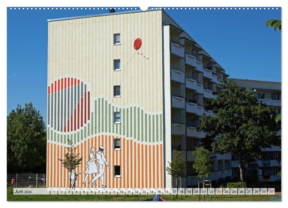 Charme architectural de la RDA (Erfurt) (Calendrier mural CALVENDO Premium 2024) 