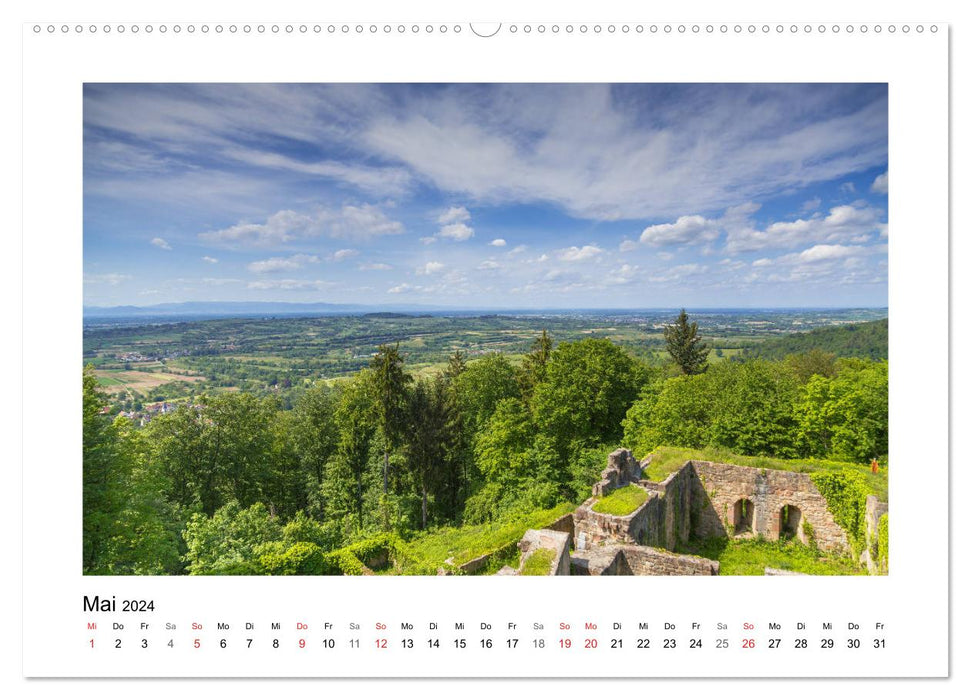 On Schuster's black horse... Southern Upper Rhine and Southern Black Forest (CALVENDO wall calendar 2024) 