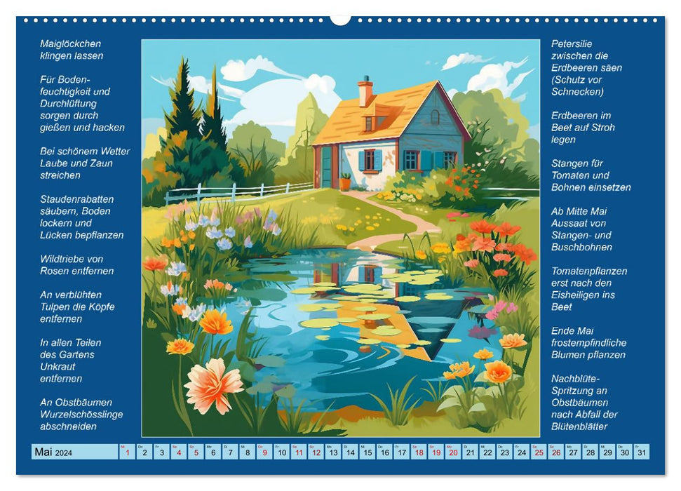 Was mache ich wann im Garten (CALVENDO Premium Wandkalender 2024)