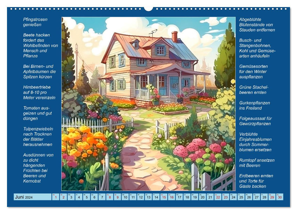 Was mache ich wann im Garten (CALVENDO Premium Wandkalender 2024)