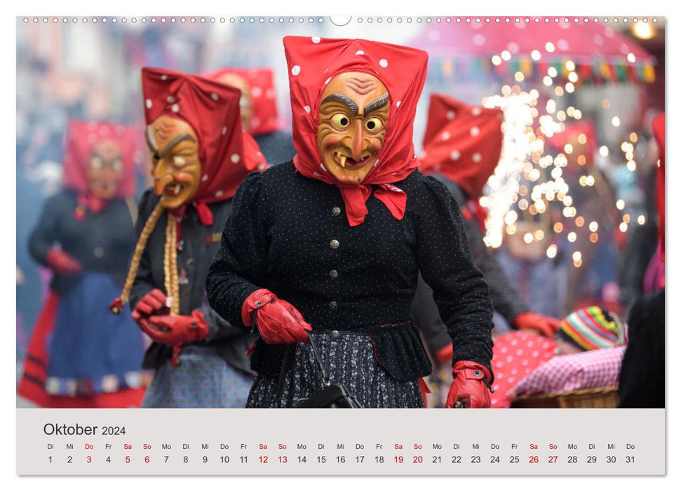 Narri 2024 photos du carnaval souabe-alémanique (calendrier mural CALVENDO 2024) 