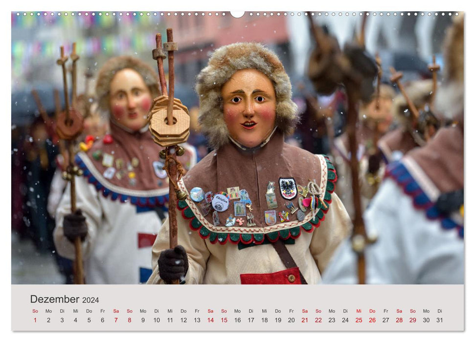 Narri 2024 photos du carnaval souabe-alémanique (calendrier mural CALVENDO 2024) 