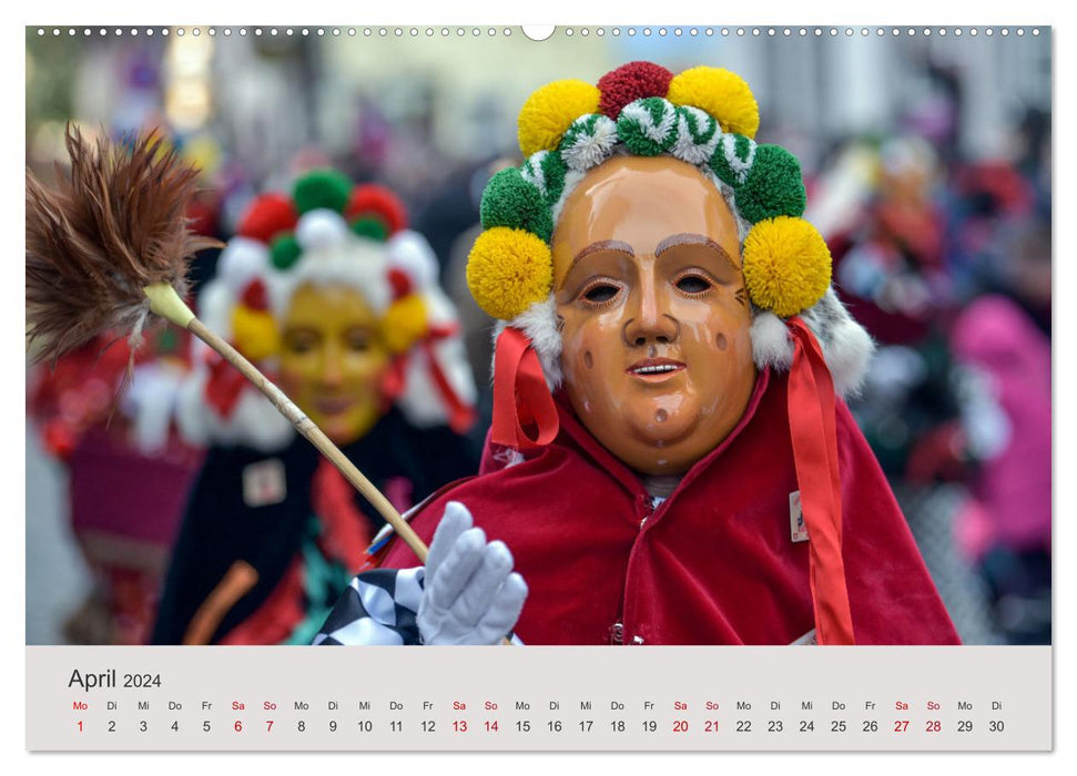 Narri 2024 photos du carnaval souabe-alémanique (calendrier mural CALVENDO 2024) 