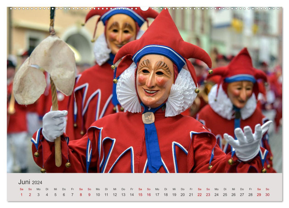 Narri 2024 photos du carnaval souabe-alémanique (calendrier mural CALVENDO 2024) 