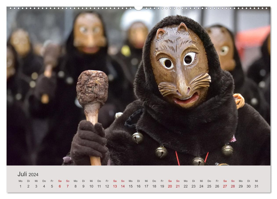 Narri 2024 photos du carnaval souabe-alémanique (calendrier mural CALVENDO 2024) 