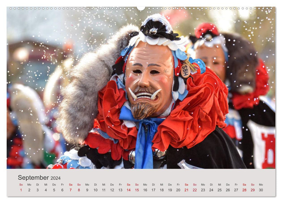 Narri 2024 photos du carnaval souabe-alémanique (calendrier mural CALVENDO 2024) 