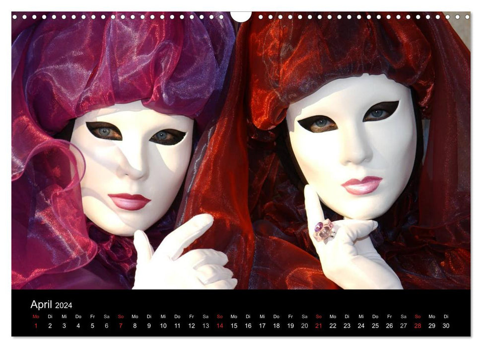 Mask magic in Venice 2024 (CALVENDO wall calendar 2024) 