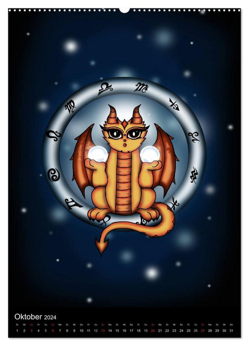 Drachen-Sternzeichen (CALVENDO Premium Wandkalender 2024)