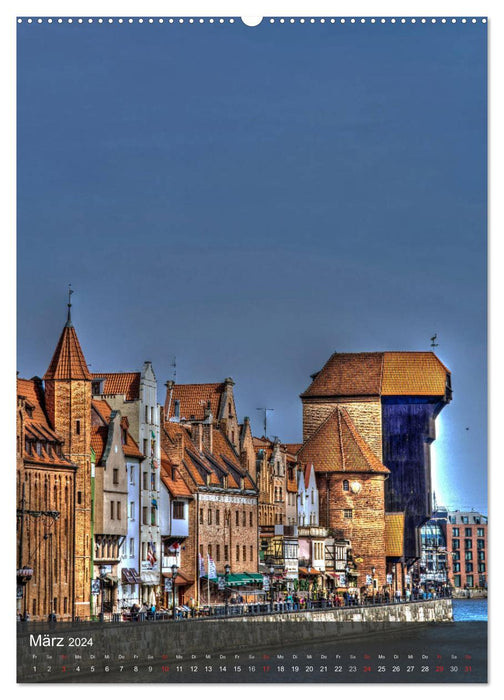 Gdansk - Une beauté sur la mer Baltique (Calvendo Premium Wall Calendar 2024) 