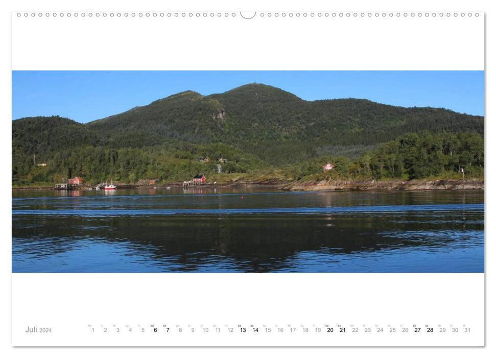 Panoramas de la côte norvégienne (Calendrier mural CALVENDO Premium 2024) 