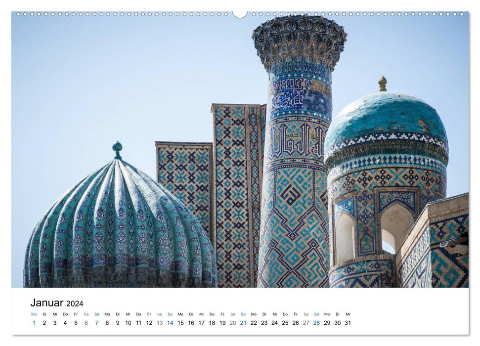 Uzbekistan - Fascinating architecture along the Silk Road (CALVENDO wall calendar 2024) 