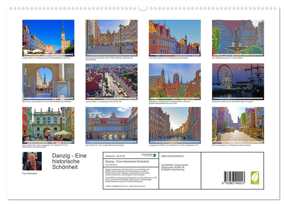 Danzig - Eine historische Schönheit (CALVENDO Premium Wandkalender 2024)