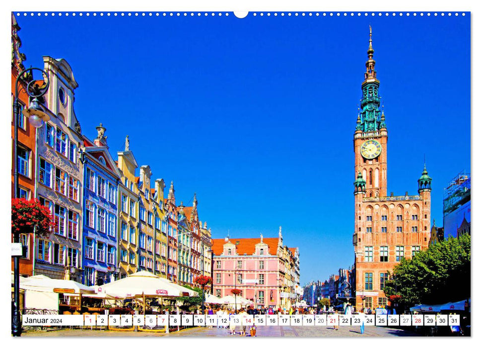 Gdansk - Une beauté historique (Calendrier mural CALVENDO Premium 2024) 