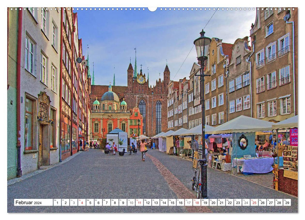 Gdansk - Une beauté historique (Calendrier mural CALVENDO Premium 2024) 