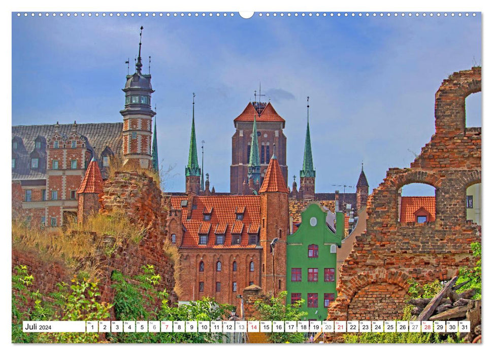 Gdansk - Une beauté historique (Calendrier mural CALVENDO Premium 2024) 