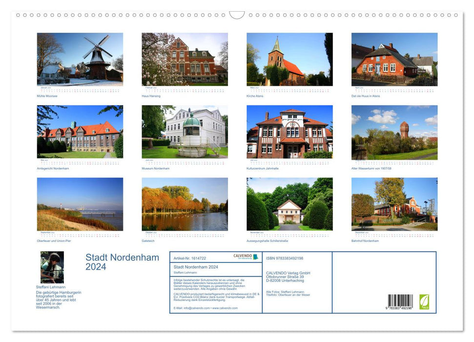 City of Nordenham 2024. Impressions between the Weser and the meadows (CALVENDO wall calendar 2024) 