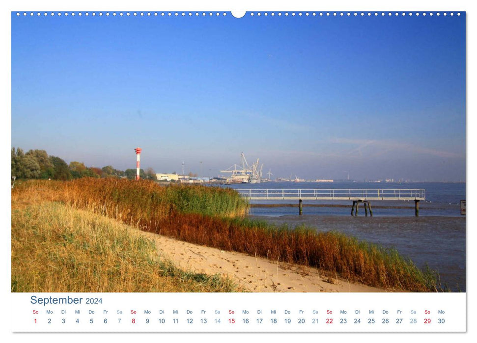 City of Nordenham 2024. Impressions between the Weser and the meadows (CALVENDO wall calendar 2024) 