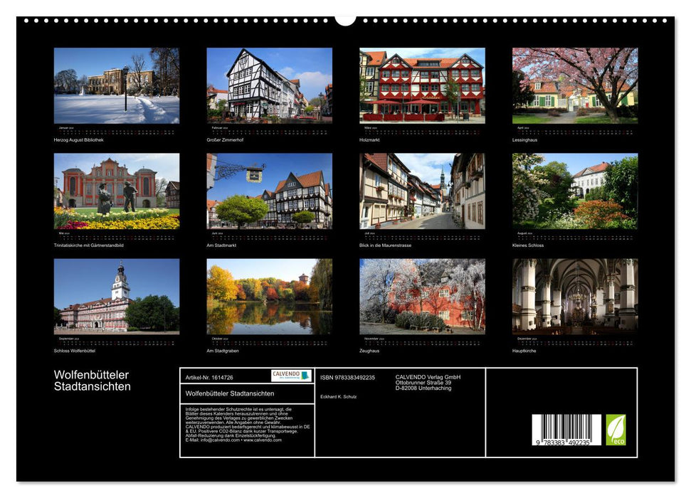 Wolfenbütteler Stadtansichten (CALVENDO Premium Wandkalender 2024)