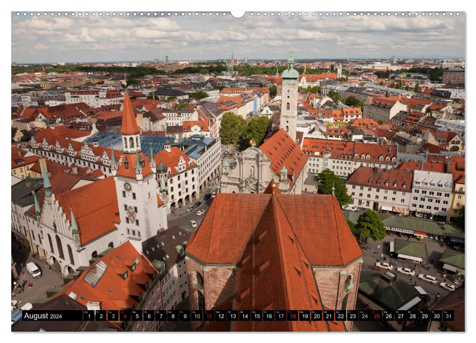 Munich, capitale du Land (calendrier mural CALVENDO 2024) 