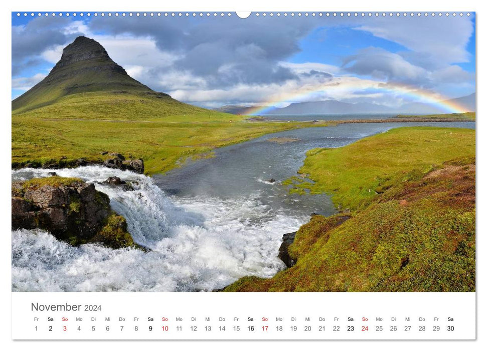 Fascination Islande – Calendrier paysage 2024 (Calvendo Premium Wall Calendar 2024)