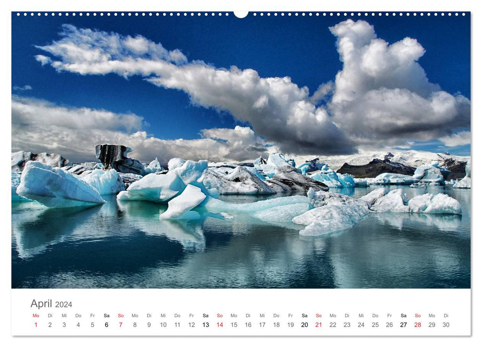 Fascination Islande – Calendrier paysage 2024 (Calvendo Premium Wall Calendar 2024)