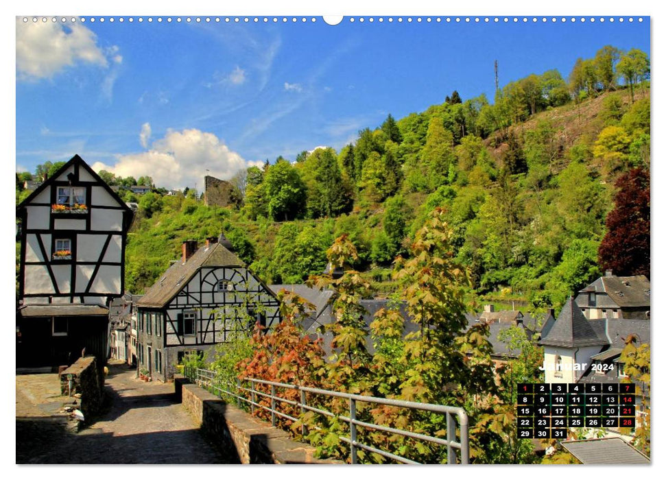 Eine Perle in der Eifel - Monschau (CALVENDO Wandkalender 2024)