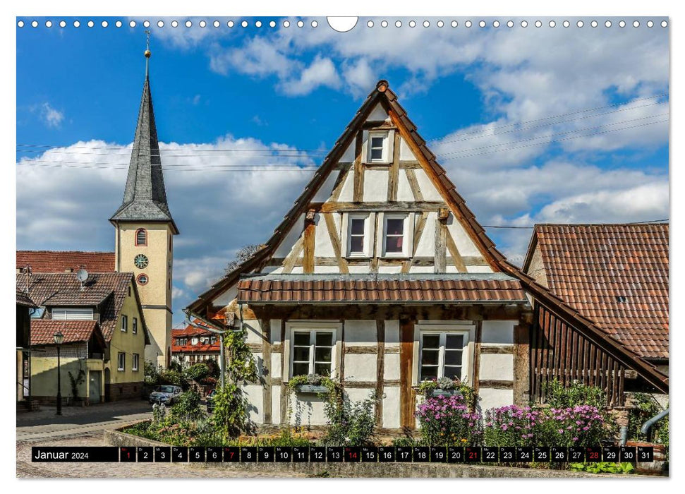 Karlsruhe - Les villages de montagne (Calendrier mural CALVENDO 2024) 