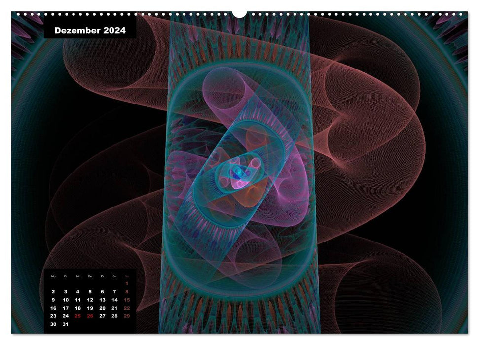 fractal fatal n°3 particules &amp; vagues (calendrier mural CALVENDO 2024) 