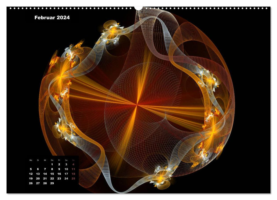 fractal fatal no. 3 particles &amp; waves (CALVENDO wall calendar 2024) 