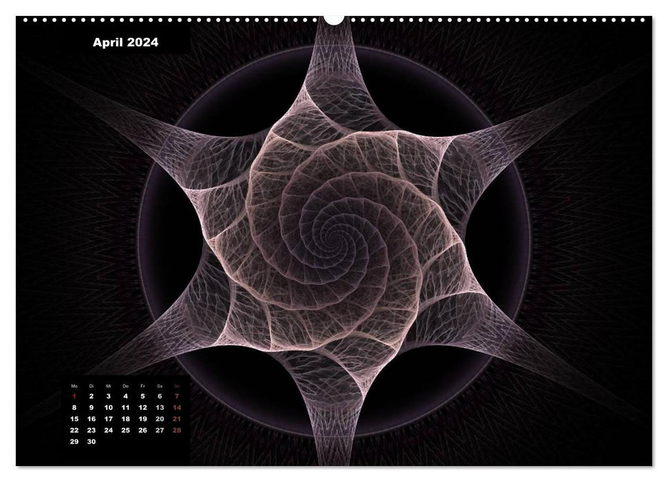 fractal fatal n°3 particules &amp; vagues (calendrier mural CALVENDO 2024) 